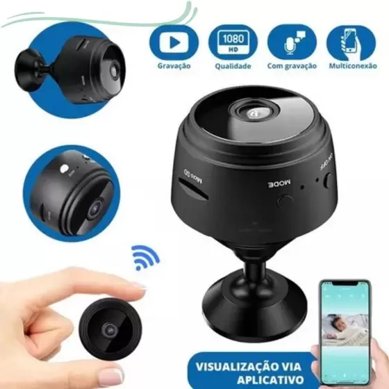 Kit 2 Novo A9 HD Mini com visão noturna Wifi Câmera 1080P Vigilância