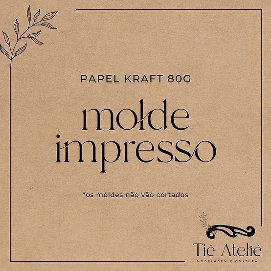 MOLDE EM PAPEL KRAFT DE CAMISETA OVER OVERSIZED MASCULINA OVERSIZE PARA COSTURA MODELAGEM EM PAPEL KRAFT — imagem 2 de 2