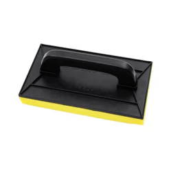 Desempenadeira Plástica PVC Com Espuma Pequena 14X24cm Profissional Nivela Massa Argamassa - COMPEL