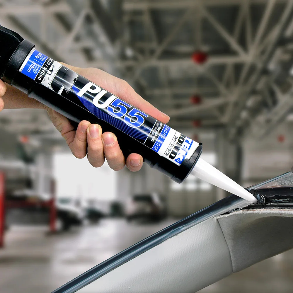 Detalhes do Adesivo Silicone Poliuretano PU55 Cola Parabrisa Preto Automotivo 405g 310ml Profissional - TEKBOND