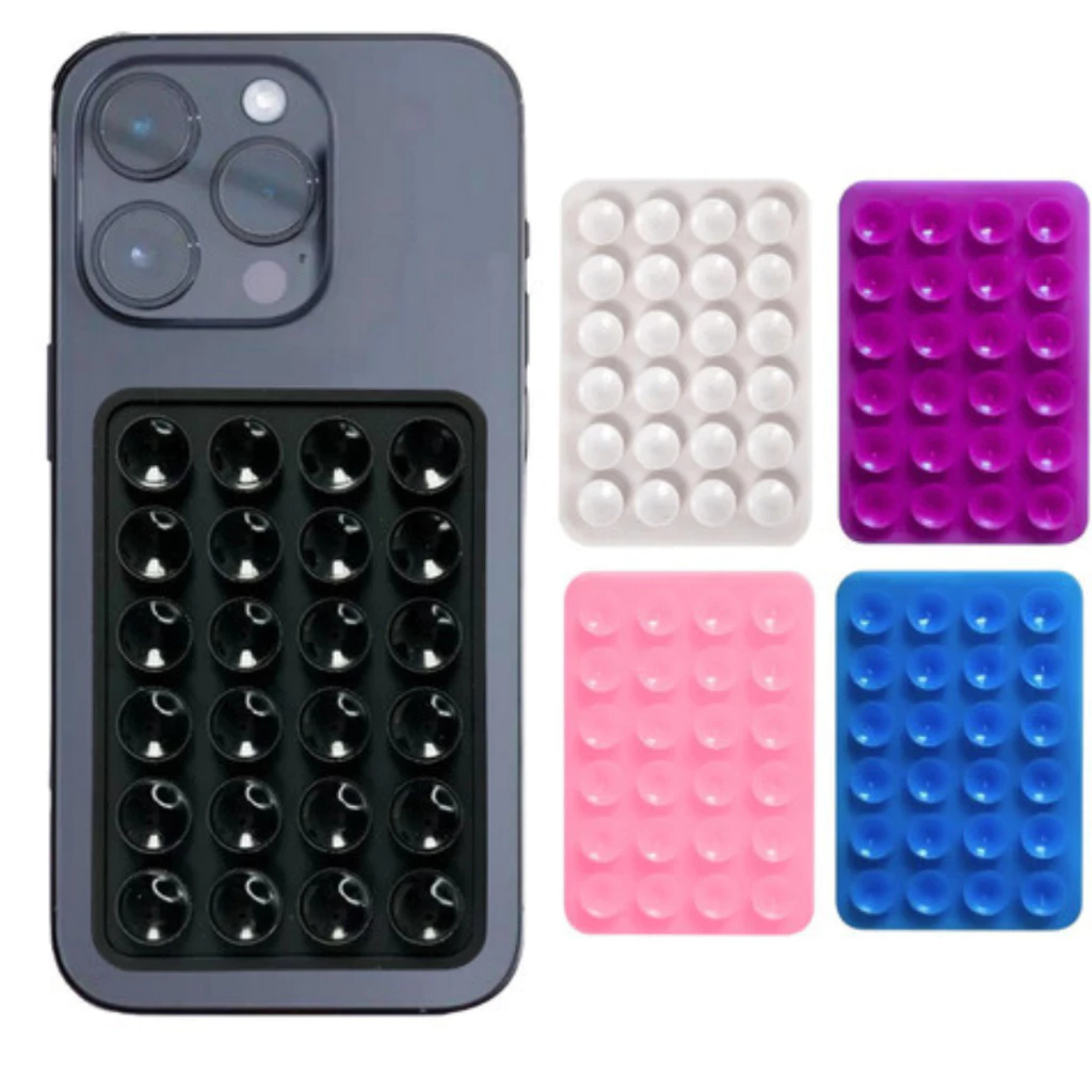 Ventosa para Celular Suporte de Silicone Fixação Forte, Portátil, Multicores