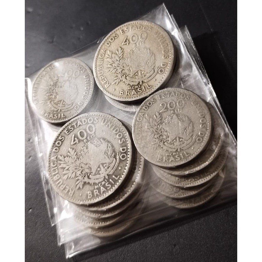Réis MCMI - 20 moedas 200 Réis 400 Réis ano 1901 - (MCMI) - Cuproníquel)
