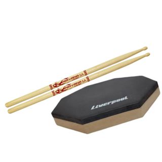 Pad Estudo Bateria Praticável Liverpool 30cm+ Par Baquetas em Oferta na Shopee