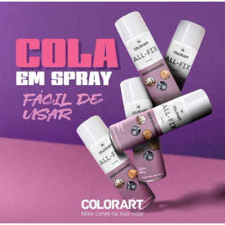 Spray Cola Adesivo Reposicionável/ Contato/ Alta Aderência  300ml (Papel, Couro,Tecido) -ColorArt em Oferta na Shopee