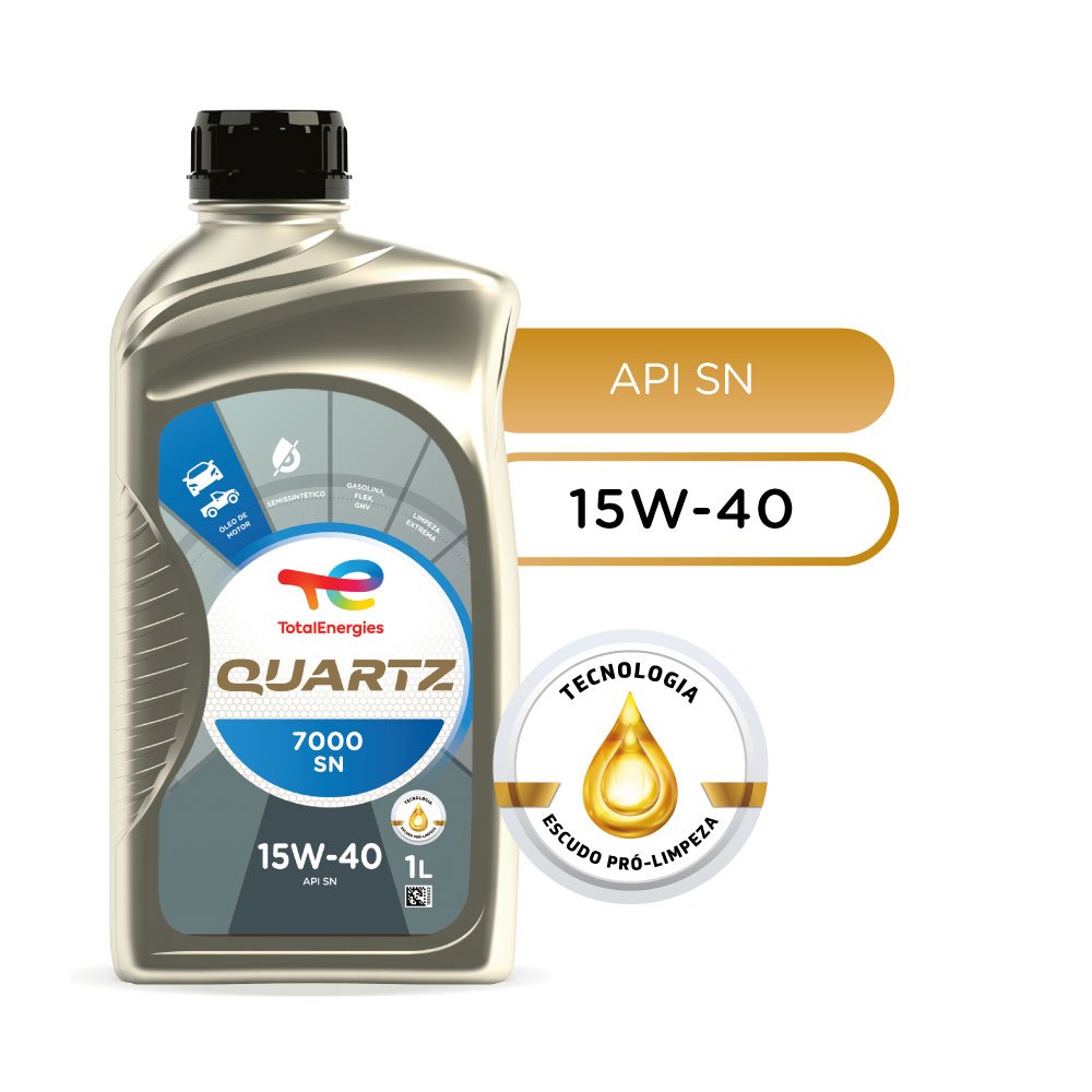 Kit 3 Óleos Semi Sintético 15W-40 Quartz 7000 SN TotalEnergies