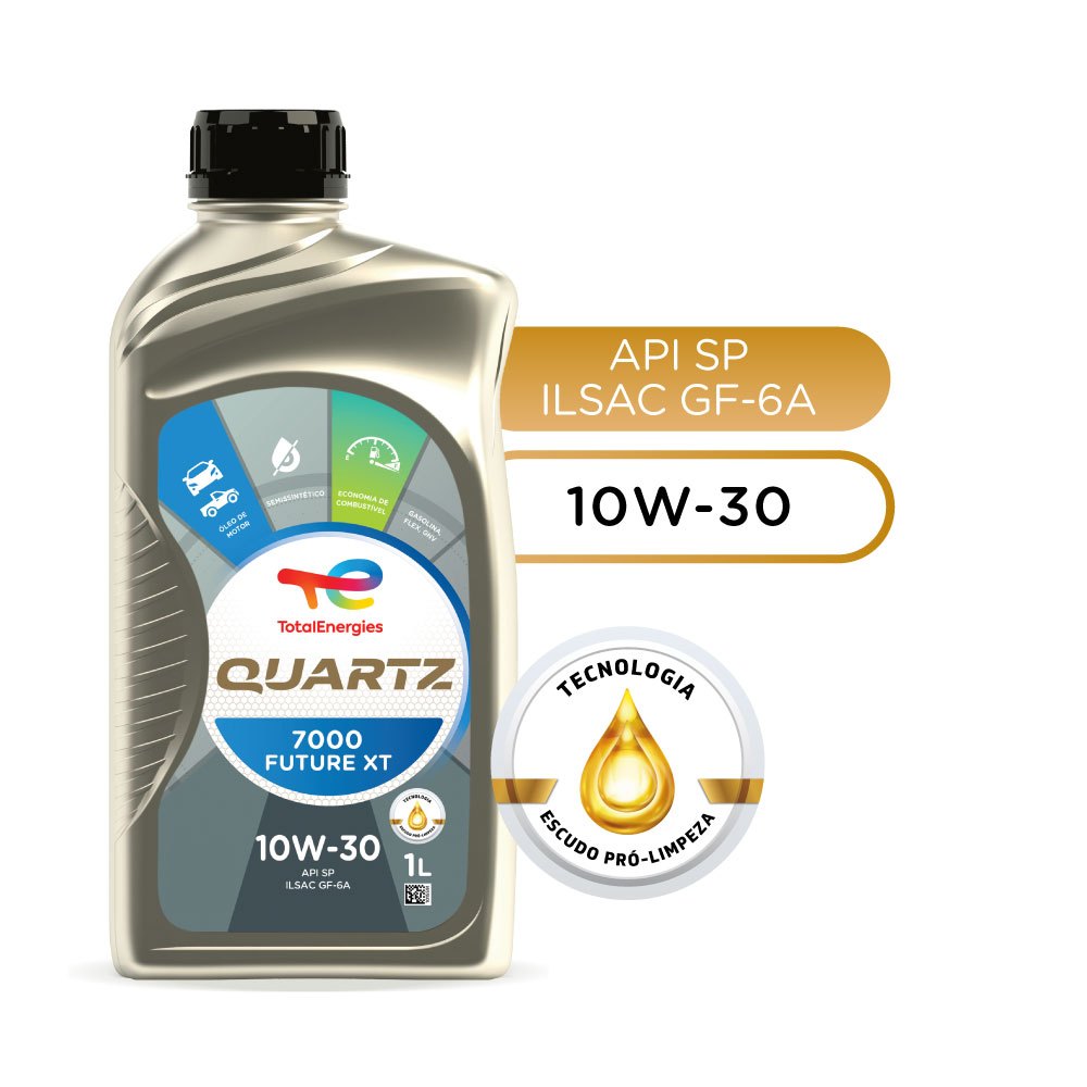 Kit 4 Óleos Semi Sintético 10W-30 Quartz 7000 Future XT API SP e ILSAC GF-6A TotalEnergies