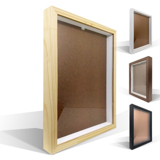 Quadro Moldura Caixa Alta 30x40 Cor, Natural Pinus em Oferta na Shopee