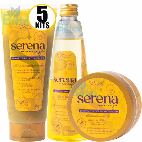 5 KIT SERENA SUAVE FRAGRANCE COSMÉTICOS MARACUJÁ HIDRATANTE CORPORAL