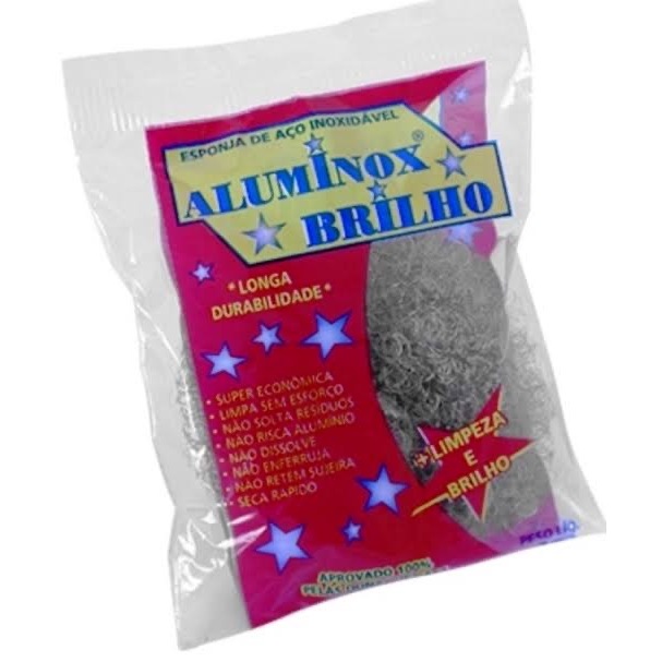 Kit 12 Esponja De Aço Aluminox 10g