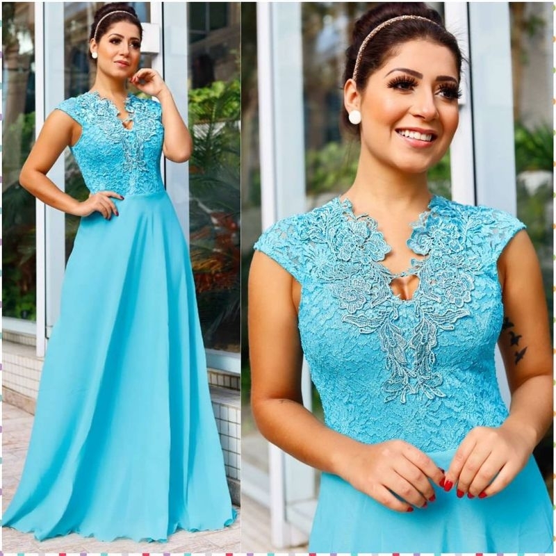 Vestido lindo de renda, bordado, para Eventos especiais, madrinhas, casamentos, aniversário, igreja, Evangélica. Vestido lindo de renda, bordado, para Eventos especiais, madrinhas, casamentos, aniversário, igreja, Evangélica.