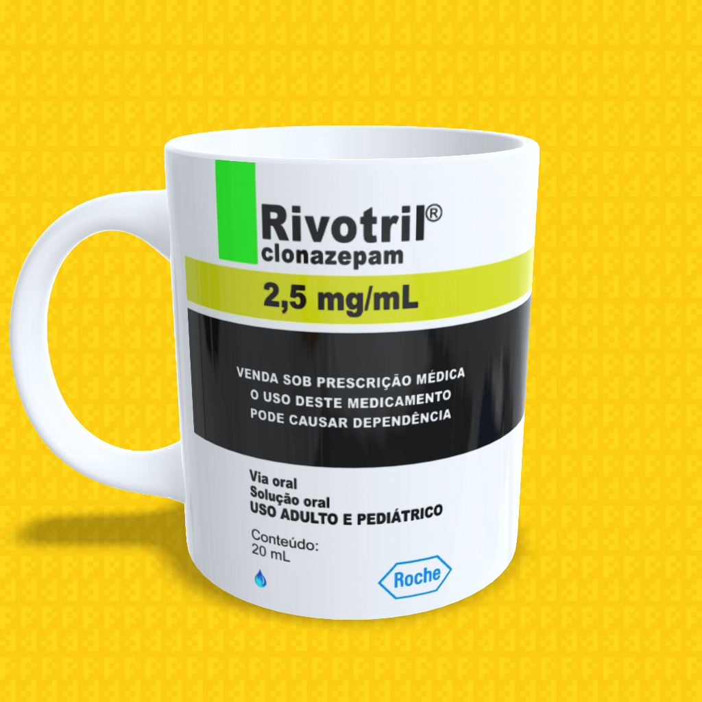 Caneca Rivotril Personalizada Medicação Caneca Engraçada Alta Qualidade de Imagem Remédio Rivotril