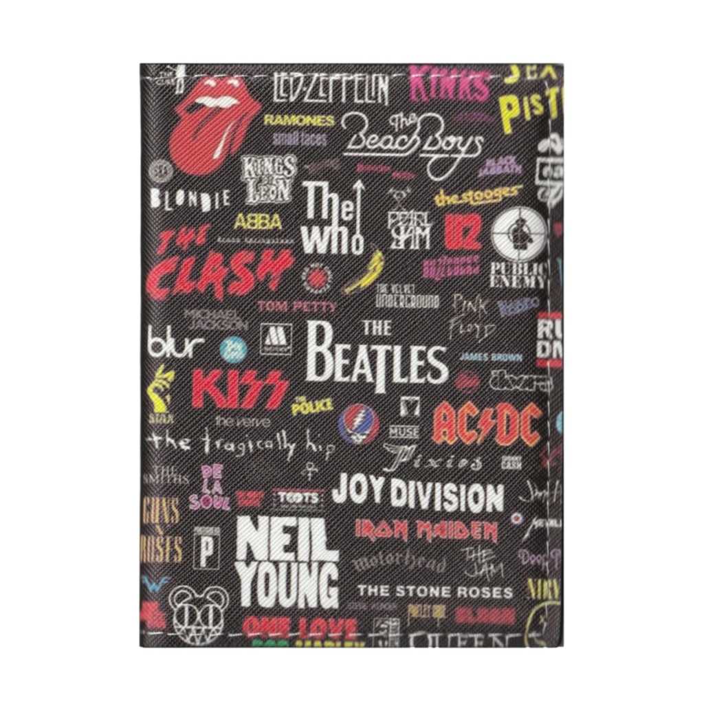 Capa Em Couro Sintetico - Para Passaporte - Banda De Rock