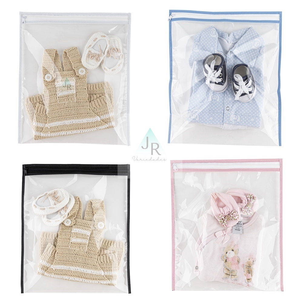 Kit 6 Saquinhos Maternidade Multiuso Com Zíper Organizador Nécessaire Envelope