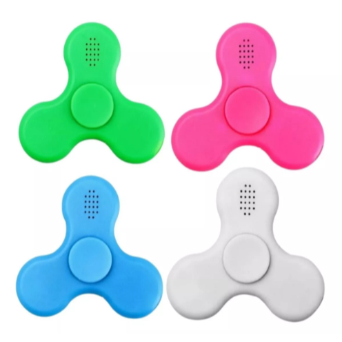 Spinner Fidget Hand Musical Anti Stress Luz Led Bluetooth Recarregavel Metalizado Alivia Stress