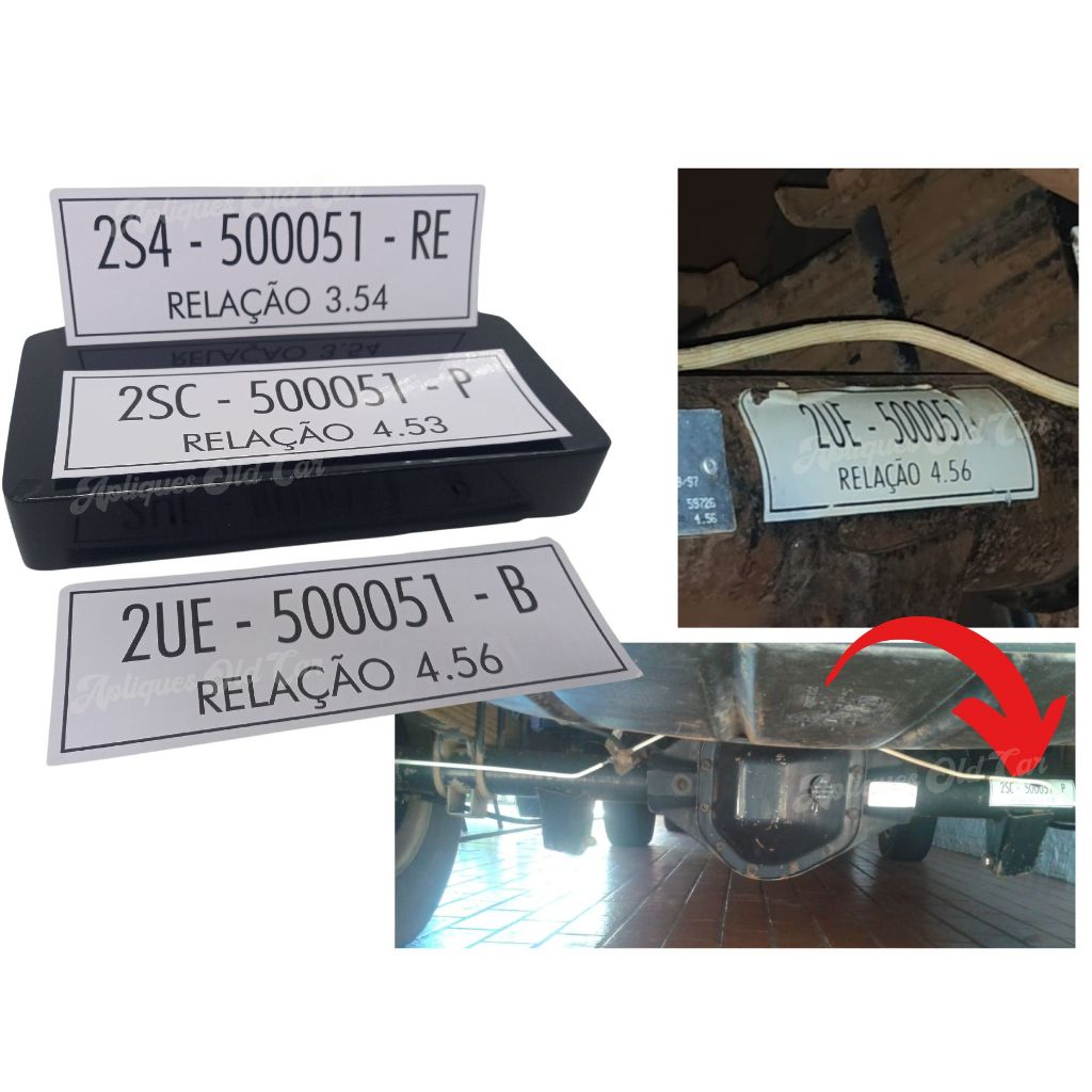 ADESIVO RELAÇÃO DIFERENCIAL F1000 / ADESIVO DO EIXO DIFERENCIAL DANA / RELAÇÃO 3.54, 4.53, 4.56