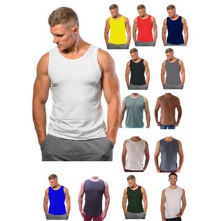 Kit 10 ou 5 Camisas Regata 100% Algodão fio 30.1  Camiseta Em Promoção Para Revenda em Oferta na Shopee