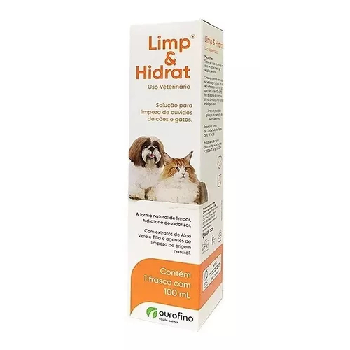 Limp E Hidrat Solução Limpeza De Ouvidos Cães E Gatos 100