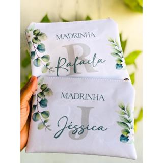 2 Necessaire Slim Personalizada Lembrancinha com Nome 20X14cm Verde Oliva Casamento neceser em Oferta na Shopee