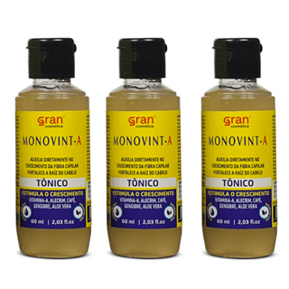 Kit Tônico Fortalecedor Monovint 3Un 60ml Crescimento e Fortalecimento dos Fios Gran Cosmética em Oferta na Shopee