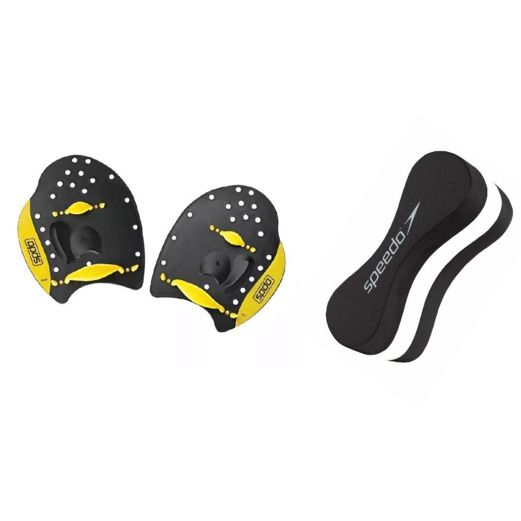 Kit Natação Speedo Palmar Power Paddles + Flutuador Swim Aprendizagem, Treinamento e Fortalecimento