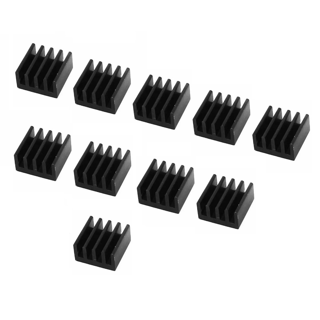 10uni. Dissipador De Calor Adesivo 8.8x8.8x5mm Vrm/mosfet/pi