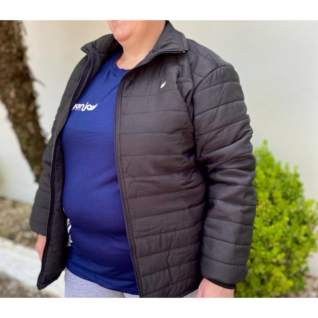 Jaqueta Plus Size Unissex Puffer com Fibra em NYLON veste até G10 Dyanjo Inverno Masculina carpachos em Oferta na Shopee