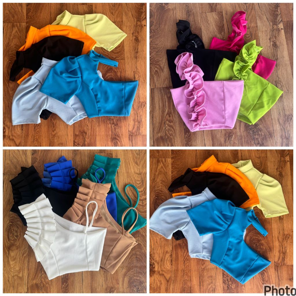 kit atacado revendedora sacoleira cropped e blusa feminina  scuba atacado 10  peças a sua escolha
