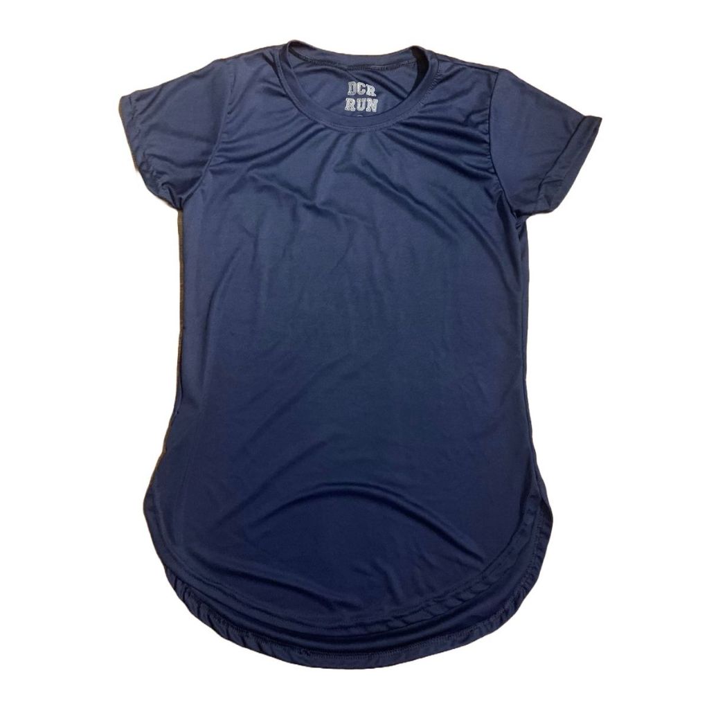 Camiseta Feminina Tapa bumbum Dry Fit Esportiva Casual Manga Curta Sobre Legging Academia