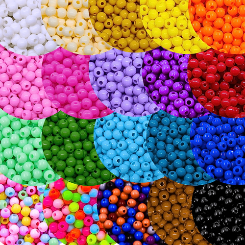 Até 300 Peças Bola Leitosa 08mm Terço Miçanga Artesanato Pulseira Colar Show Amizade em Oferta na Shopee