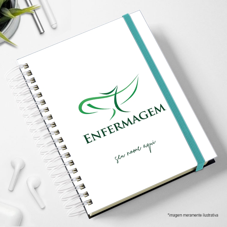 Agenda Enfermagem 2026 Enfermeira Caderno com nome pais tec Enfermagem agenda técnico de enfermagem