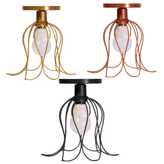 Lustre De Teto Industrial Plafon Retrô Aramado Tulipa em Oferta na Shopee