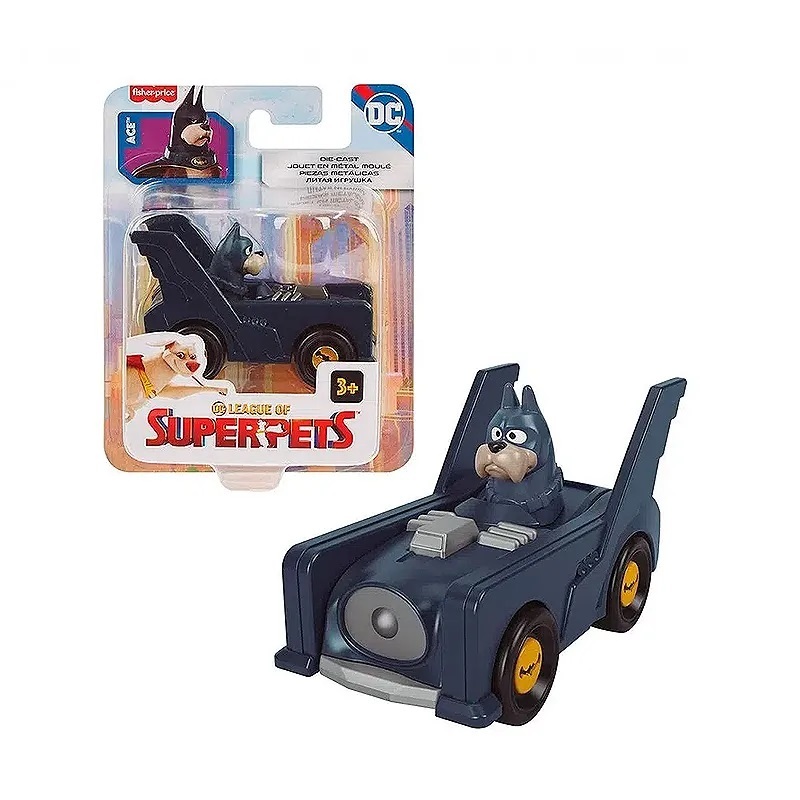 Carrinho Batmóvel do Ace - Super Pets DC Liga da Justiça Mattel