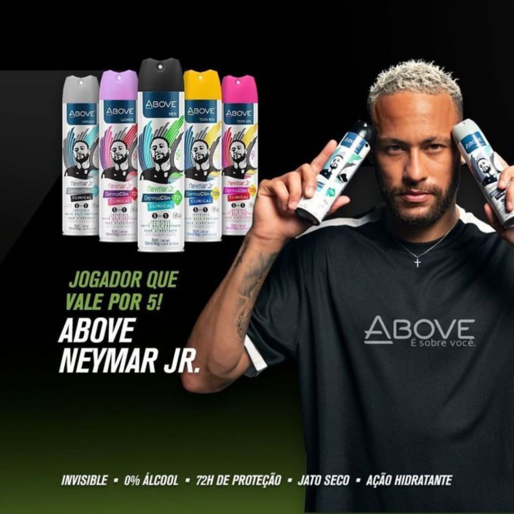 Above Desodorante Aerosol Neymar Jr DermaClin Clinical - 150ml