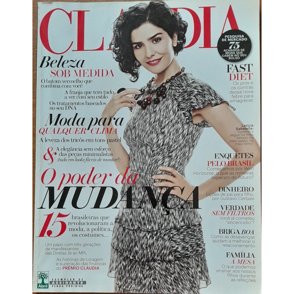 Revista Claudia Nº 623 Agosto/2013 Letícia Sabatella Helen Mirren
