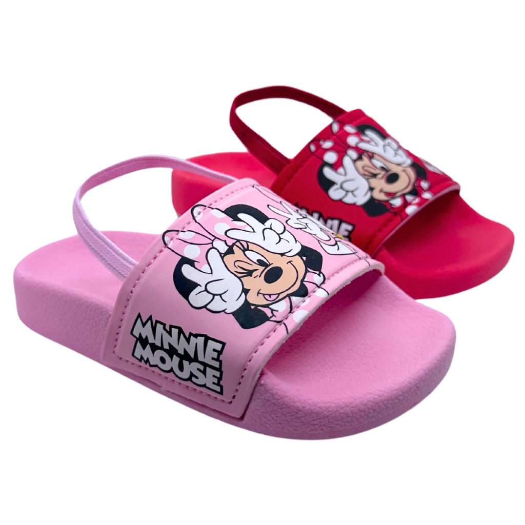 Sandália Chinelinho Baby Personagem Minnie Bebê Meninas Slide Elástico em Oferta na Shopee