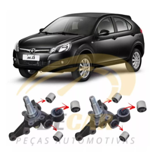 Kit Bucha Manga Eixo Traseira Jac J3 2010-2016