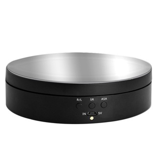 Suporte Expositor Giratorio Eletrico Para Vitrine Produtos E Foto Preto branco em Oferta na Shopee