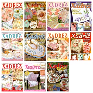 Kit 3 Revistas Bordado Tecido Ponto Xadrez & Crochê em Oferta na Shopee