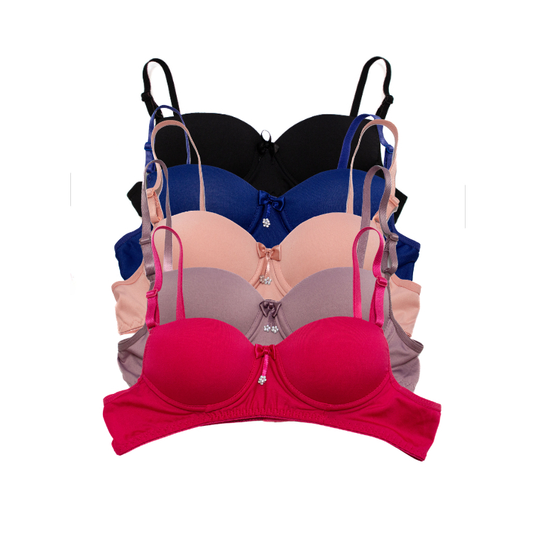 Kit 4 Sutiã Infantil Menina Moça De Bojo Juvenil Liso Microfibra