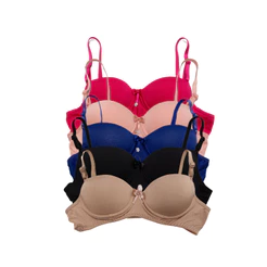 Kit 5 Sutiã Infantil Menina Moça De Bojo Juvenil Liso Microfibra
