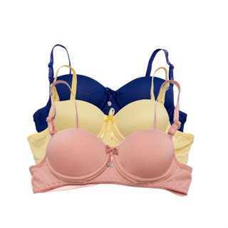 Kit 3 Sutiã Infantil Menina Moça De Bojo Juvenil Liso Microfibra em Oferta na Shopee