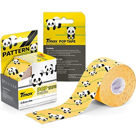 Fita Bandagem Terapêutica Funcional Adesiva Elástica Kinesio Tmax Pop - Original - PANDA INFANTIL KIDS