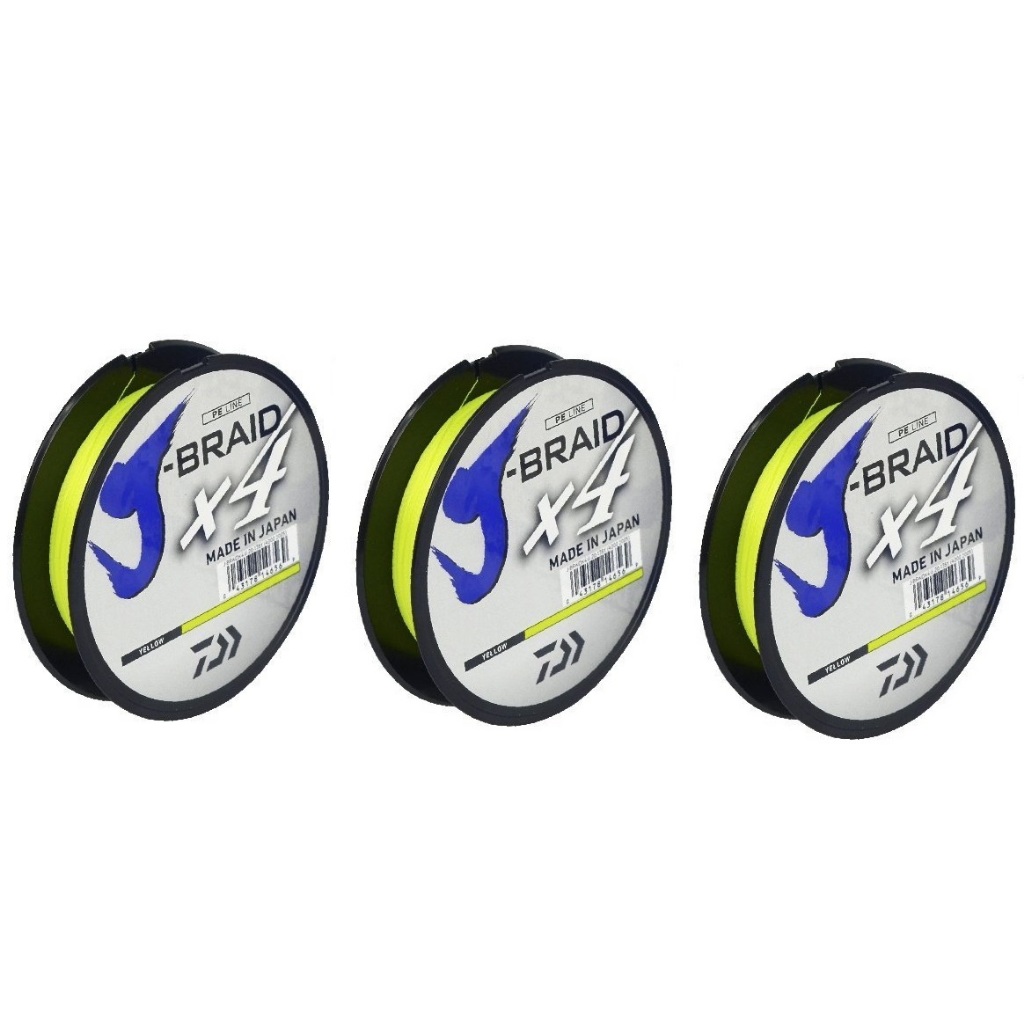 Linha Multifilamento J-braid X4 Daiwa  Carretel 135m Amarelo