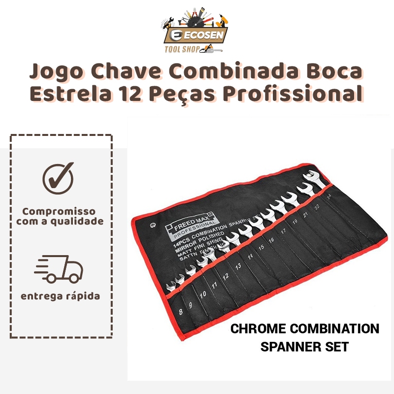 Conjunto de chave de anel preço barato Produtos de qualidade original / Conjunto de chave de anel Ferramenta Superman Conjunto de chave de anel12 pçs 8-22mm