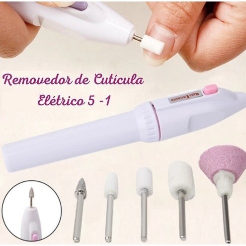 Lixadeira Elétrica Unhas C/brocas Sem Fio A Pilha Portátil Manicure Pedicure