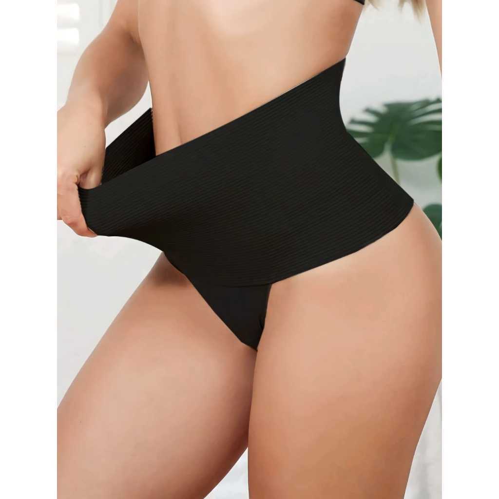 Kits Calcinha Cinta Elástica Seca Barriga Modela Bumbum Alta Compressão