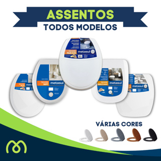 Tampa de Vaso Sanitário Almofadada Diversos Modelos  6LPF 1.6GPF Assento Confortável Oval Quad Thema em Oferta na Shopee