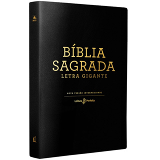 Bíblia Leitura Perfeita NVI | Letra Gigante | Capa Couro Soft Preta em Oferta na Shopee