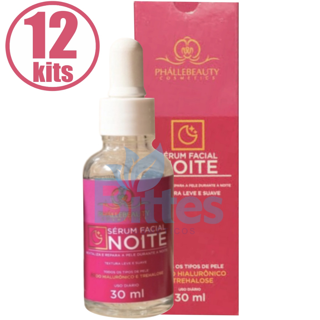 12 SERÚM FACIAL NOITE PHÁLLEBEAUTY COSMÉTICOS REVITALIZA E REPARA A PELE