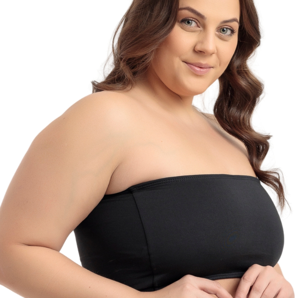 Top Faixa Tomara Que Caia Plus Size S/bojo Suplex Reforçado Estilo Básico Confortável 3035A em Oferta na Shopee